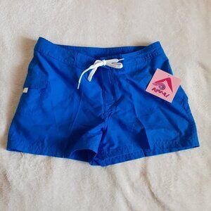 Kanu Surf NWT Girl's Size XL (16) Blue Board UPF 50 Quick Dry Velcro Shorts